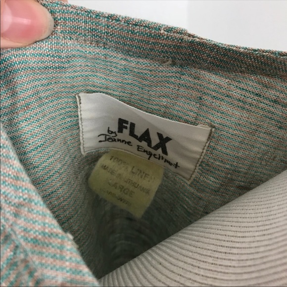 Flax green linen blouse - Picture 5 of 5